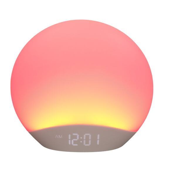 Reacher R7 Sunrise Alarm Clock Sound Machine Night Light Sleep Aid White EUC - Picture 9 of 12